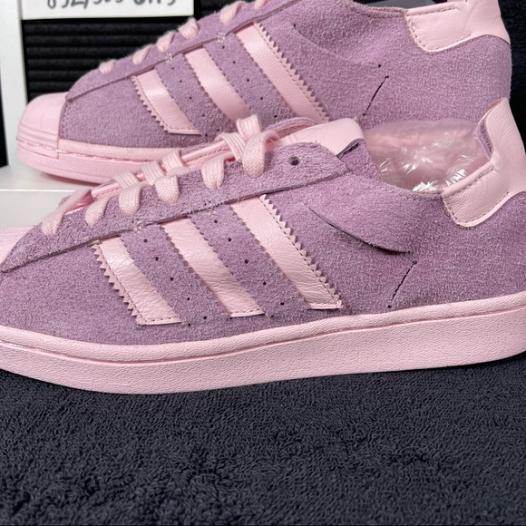 ADIDAS SUPERSTAR MINIMALIST ICONS CLEAR PINK WOMENS SHOES SIZE 9 PURPLE MENS 8 N - Picture 7 of 10